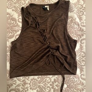 Brown Crop Top